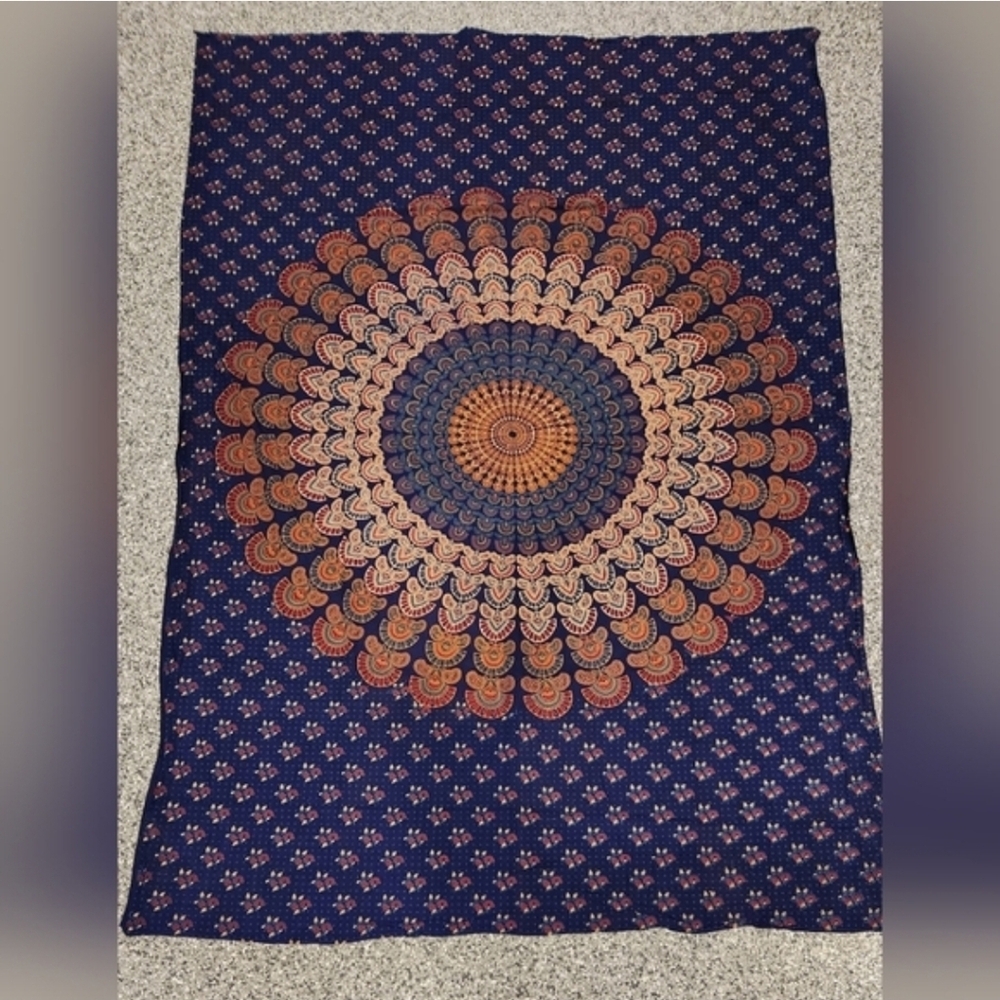 BUNDLE - Magical Thinking Medallion Tapestry + India Peacock Mandala Tapestry - Picture 6 of 8